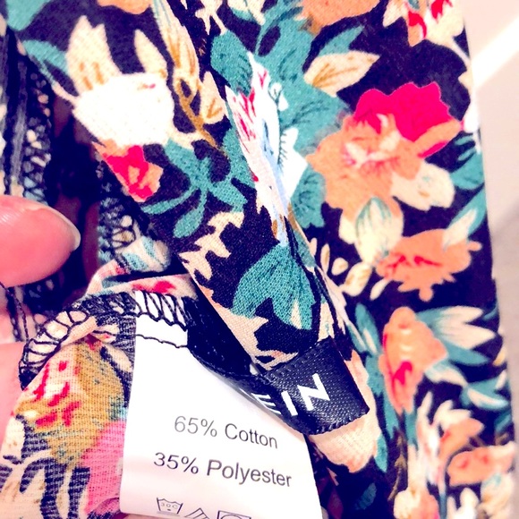 [SHEIN] Floral Long Bell-Sleeve Front-Tie Shirt - Womens Size Medium - Picture 8 of 10